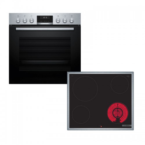 Bosch BA53CN03 - Φούρνος Κάτω Πάγκου HEG537BS4 + Κεραμικές Εστίες NKF645GA2E