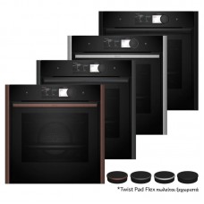Neff B69FY5CY0 Εντοιχιζόμενος Φούρνος 71lt με Λειτουργία Ατμού και Flex Design με Εναλλασσόμενα Στοιχεία Σχεδιασμού